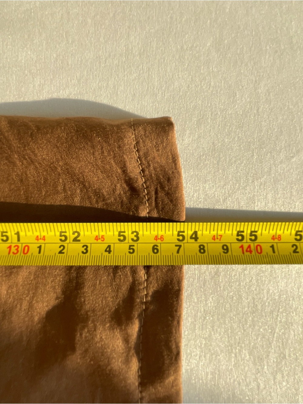Women's Large Camel Brown Wide Leg Ruched Waist Jumpsuit - Picture 10 of 10